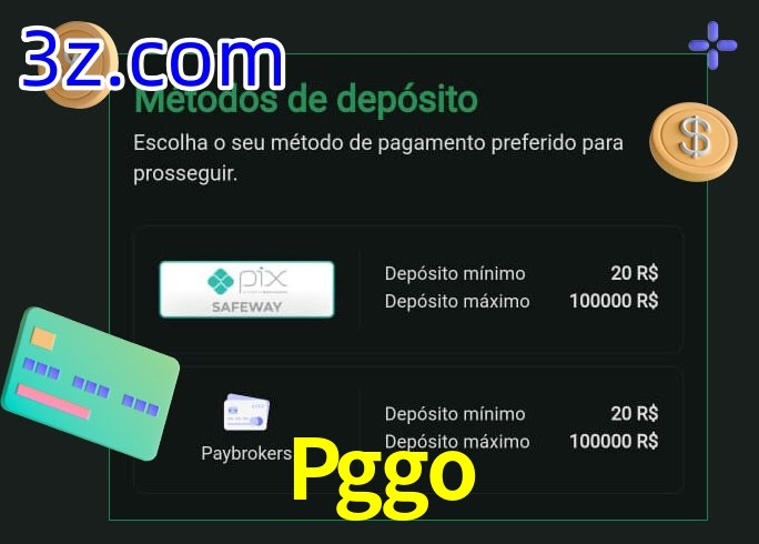 O cassino Pggo oferece uma grande variedade de métodos de pagamento